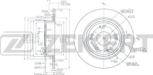 Zekkert BS-6097 - Disque de frein cwaw.fr