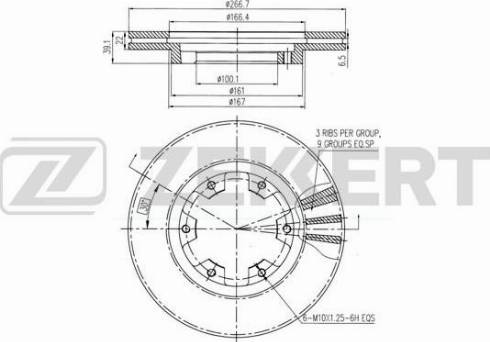 Zekkert BS-6041 - Disque de frein cwaw.fr