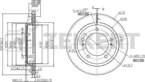 Zekkert BS-6042 - Disque de frein cwaw.fr