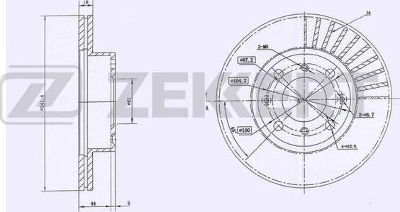 Zekkert BS-6047 - Disque de frein cwaw.fr