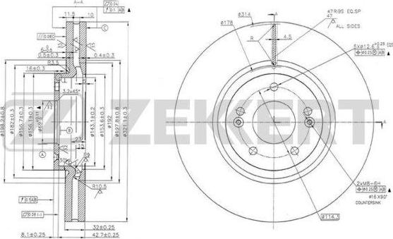 Zekkert BS-6009 - Disque de frein cwaw.fr