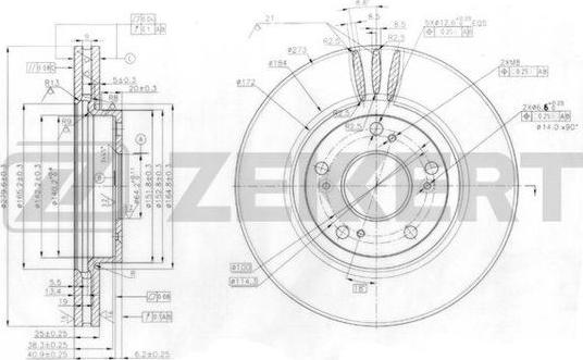 Zekkert BS-6019 - Disque de frein cwaw.fr