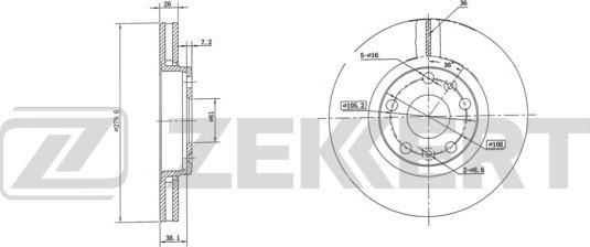 Zekkert BS-6024 - Disque de frein cwaw.fr