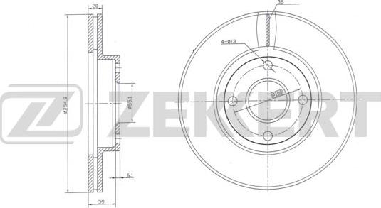 Zekkert BS-6020 - Disque de frein cwaw.fr