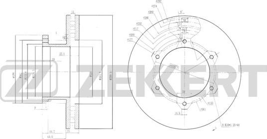 Zekkert BS-6028 - Disque de frein cwaw.fr