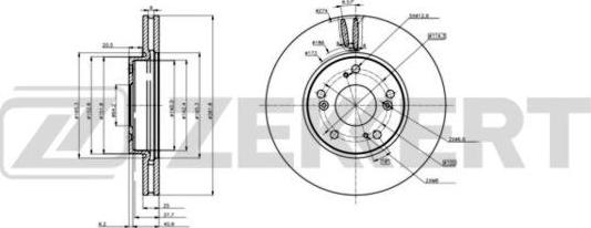 Zekkert BS-6197 - Disque de frein cwaw.fr