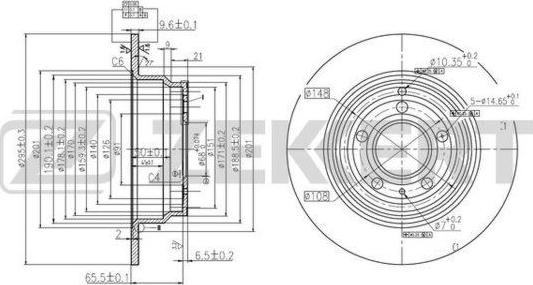 Zekkert BS-6146 - Disque de frein cwaw.fr