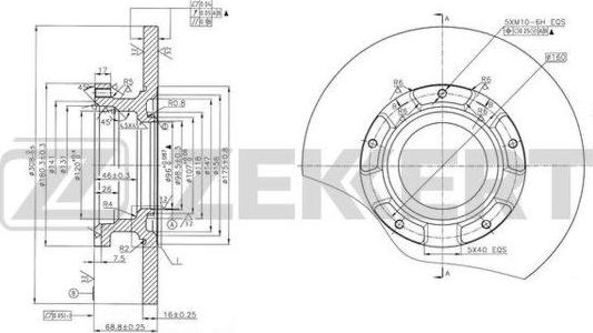 Zekkert BS-6158 - Disque de frein cwaw.fr