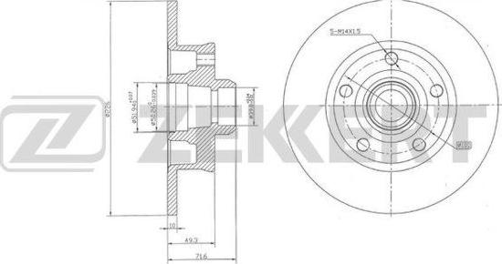 Zekkert BS-6116 - Disque de frein cwaw.fr