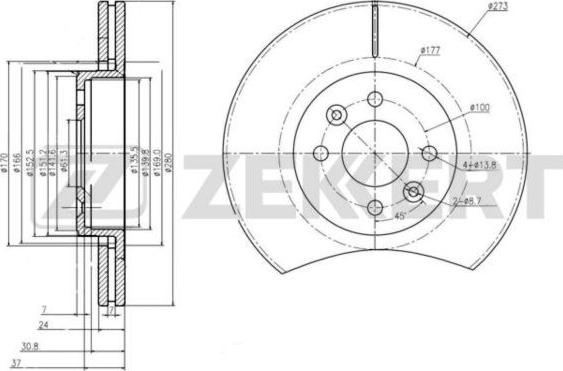 Zekkert BS-6189 - Disque de frein cwaw.fr