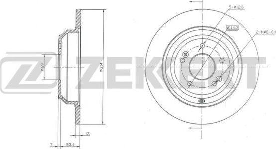 Zekkert BS-6183 - Disque de frein cwaw.fr