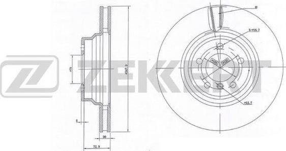 Zekkert BS-6125 - Disque de frein cwaw.fr