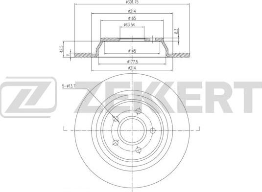 Zekkert BS-6341 - Disque de frein cwaw.fr