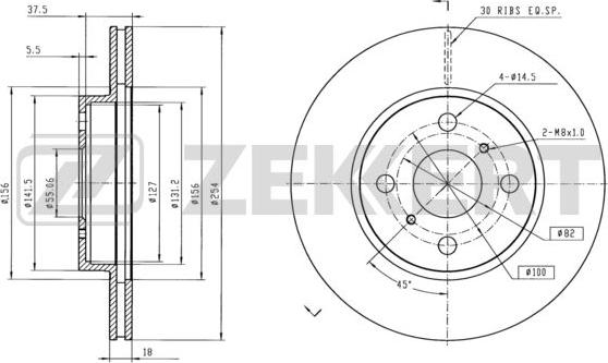 Zekkert BS-6319 - Disque de frein cwaw.fr