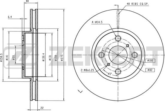 Zekkert BS-6316 - Disque de frein cwaw.fr