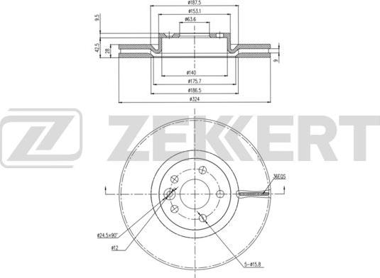 Zekkert BS-6257 - Disque de frein cwaw.fr