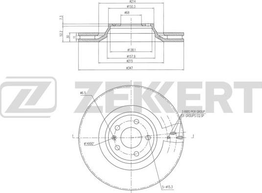 Zekkert BS-6262 - Disque de frein cwaw.fr