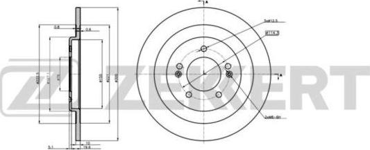 Zekkert BS-6203 - Disque de frein cwaw.fr