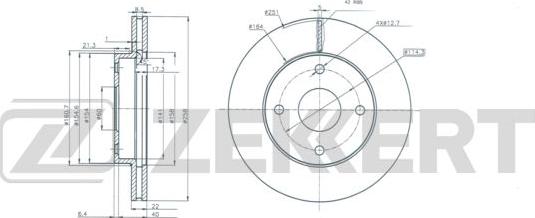 Zekkert BS-6210 - Disque de frein cwaw.fr