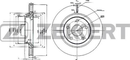 Zekkert BS-6218 - Disque de frein cwaw.fr