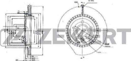 Zekkert BS-6235 - Disque de frein cwaw.fr