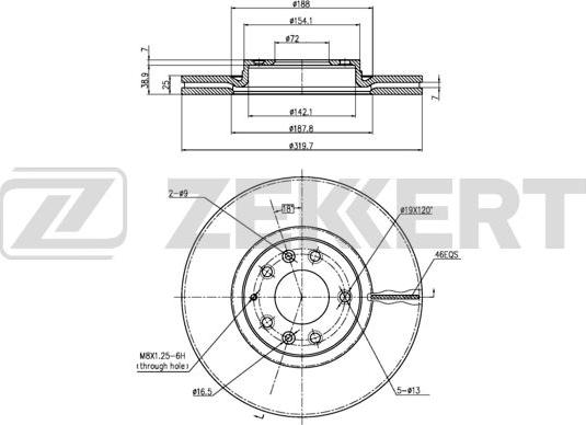 Zekkert BS-6230 - Disque de frein cwaw.fr