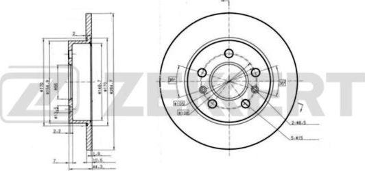 Zekkert BS-6232 - Disque de frein cwaw.fr