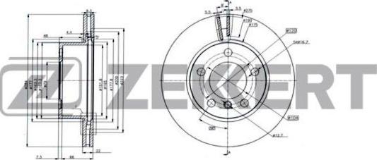 Zekkert BS-6237 - Disque de frein cwaw.fr