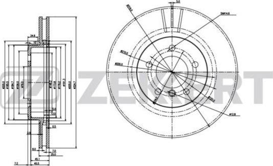 Zekkert BS-6224 - Disque de frein cwaw.fr