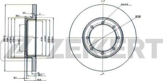 Zekkert BS-6220 - Disque de frein cwaw.fr