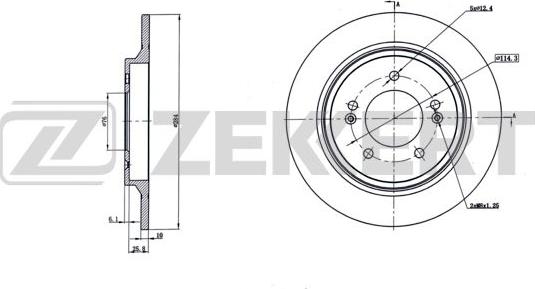 Zekkert BS-6271 - Disque de frein cwaw.fr