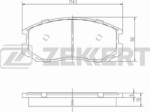 Zekkert BS-1953 - Kit de plaquettes de frein, frein à disque cwaw.fr