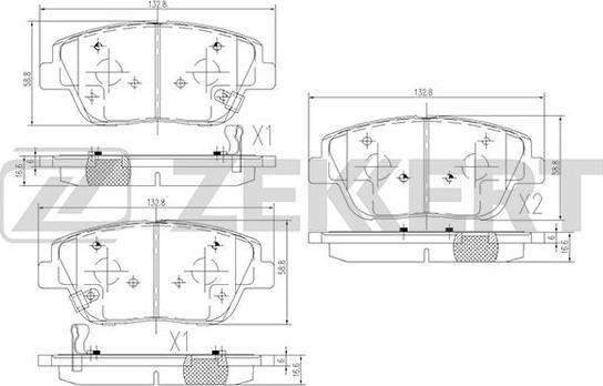 Zekkert BS-1952 - Kit de plaquettes de frein, frein à disque cwaw.fr