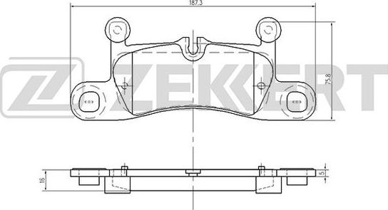 Zekkert BS-1962 - Kit de plaquettes de frein, frein à disque cwaw.fr