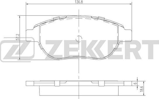 Zekkert BS-1447 - Kit de plaquettes de frein, frein à disque cwaw.fr