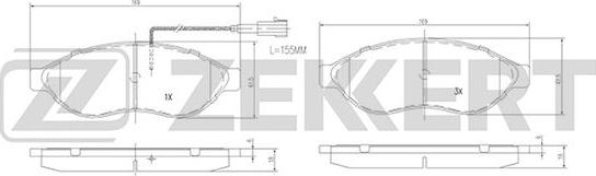 Zekkert BS-1469 - Kit de plaquettes de frein, frein à disque cwaw.fr