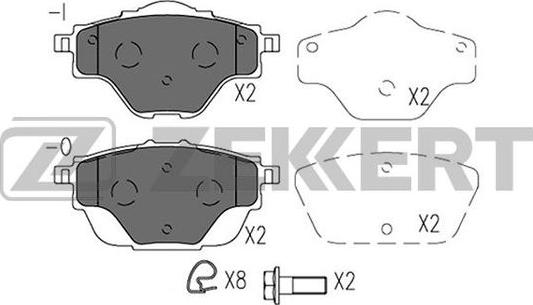 Zekkert BS-1404 - Kit de plaquettes de frein, frein à disque cwaw.fr