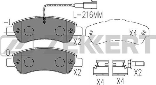 Zekkert BS-1410 - Kit de plaquettes de frein, frein à disque cwaw.fr