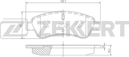 Zekkert BS-1433 - Kit de plaquettes de frein, frein à disque cwaw.fr