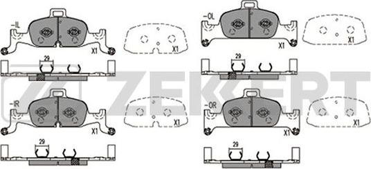 Zekkert BS-1421 - Kit de plaquettes de frein, frein à disque cwaw.fr