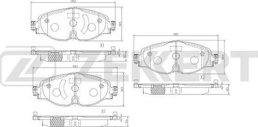 Zekkert BS-1427 - Kit de plaquettes de frein, frein à disque cwaw.fr