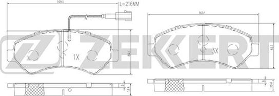 Zekkert BS-1471 - Kit de plaquettes de frein, frein à disque cwaw.fr