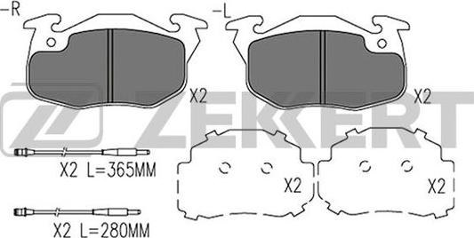 Zekkert BS-1567 - Kit de plaquettes de frein, frein à disque cwaw.fr