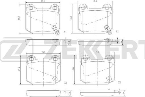 Zekkert BS-1510 - Kit de plaquettes de frein, frein à disque cwaw.fr