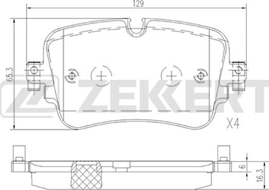 Zekkert BS-1532 - Kit de plaquettes de frein, frein à disque cwaw.fr