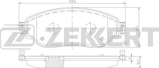 Zekkert BS-1523 - Kit de plaquettes de frein, frein à disque cwaw.fr