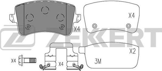 Zekkert BS-1575 - Kit de plaquettes de frein, frein à disque cwaw.fr