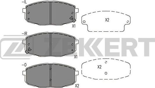 Zekkert BS-1578 - Kit de plaquettes de frein, frein à disque cwaw.fr