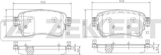 Zekkert BS-1699 - Kit de plaquettes de frein, frein à disque cwaw.fr