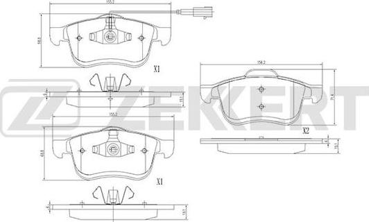 Zekkert BS-1691 - Kit de plaquettes de frein, frein à disque cwaw.fr